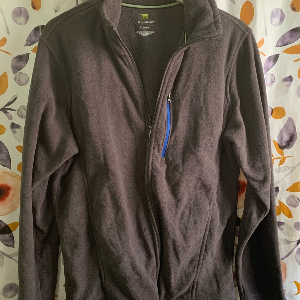 5/$25 Tek Gear Charcoal Fleece Pullover with Lime Trim Sz S